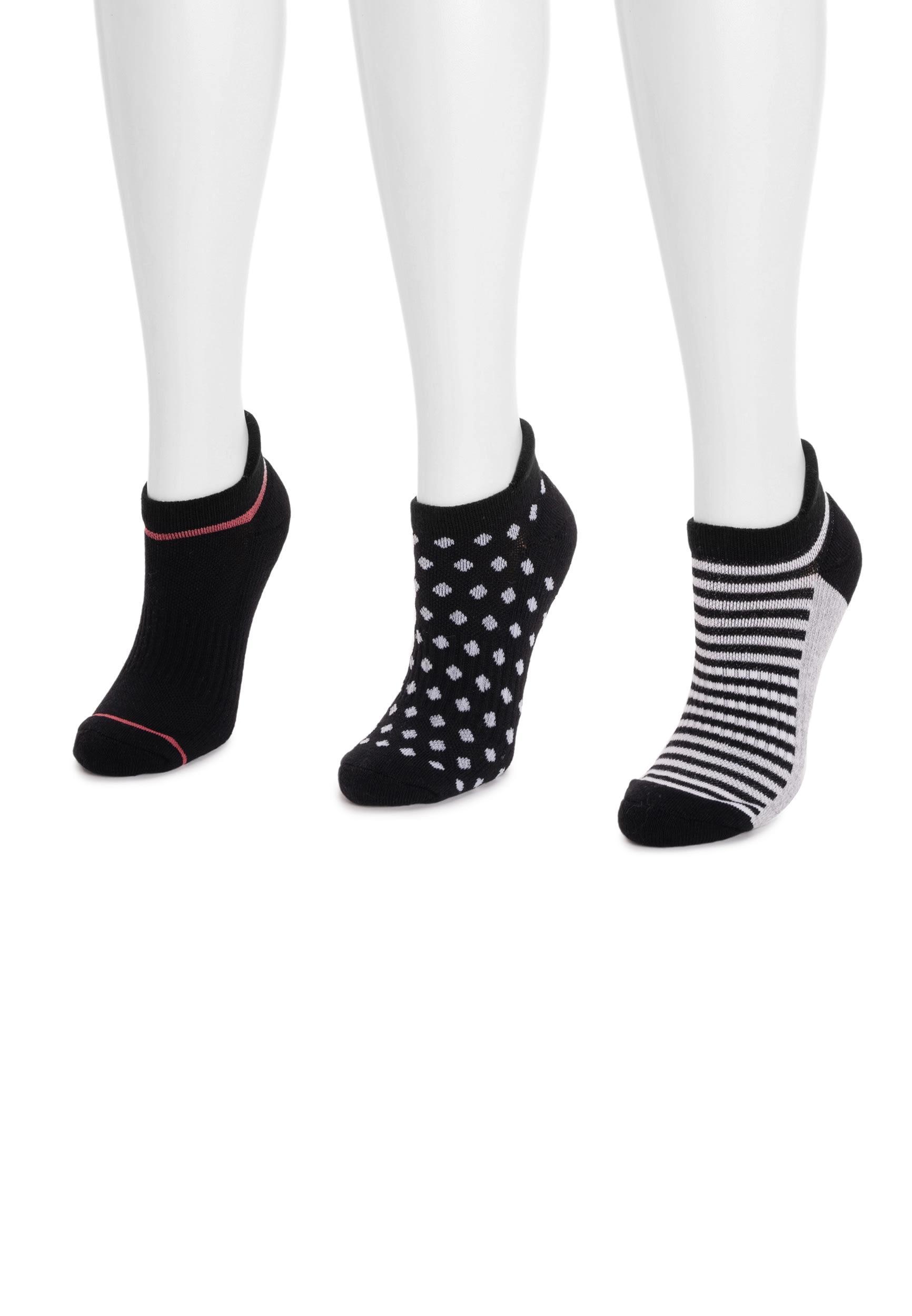 MUK LUKS Womens 3 Pack Nylon Compression Ankle Socks Product Image