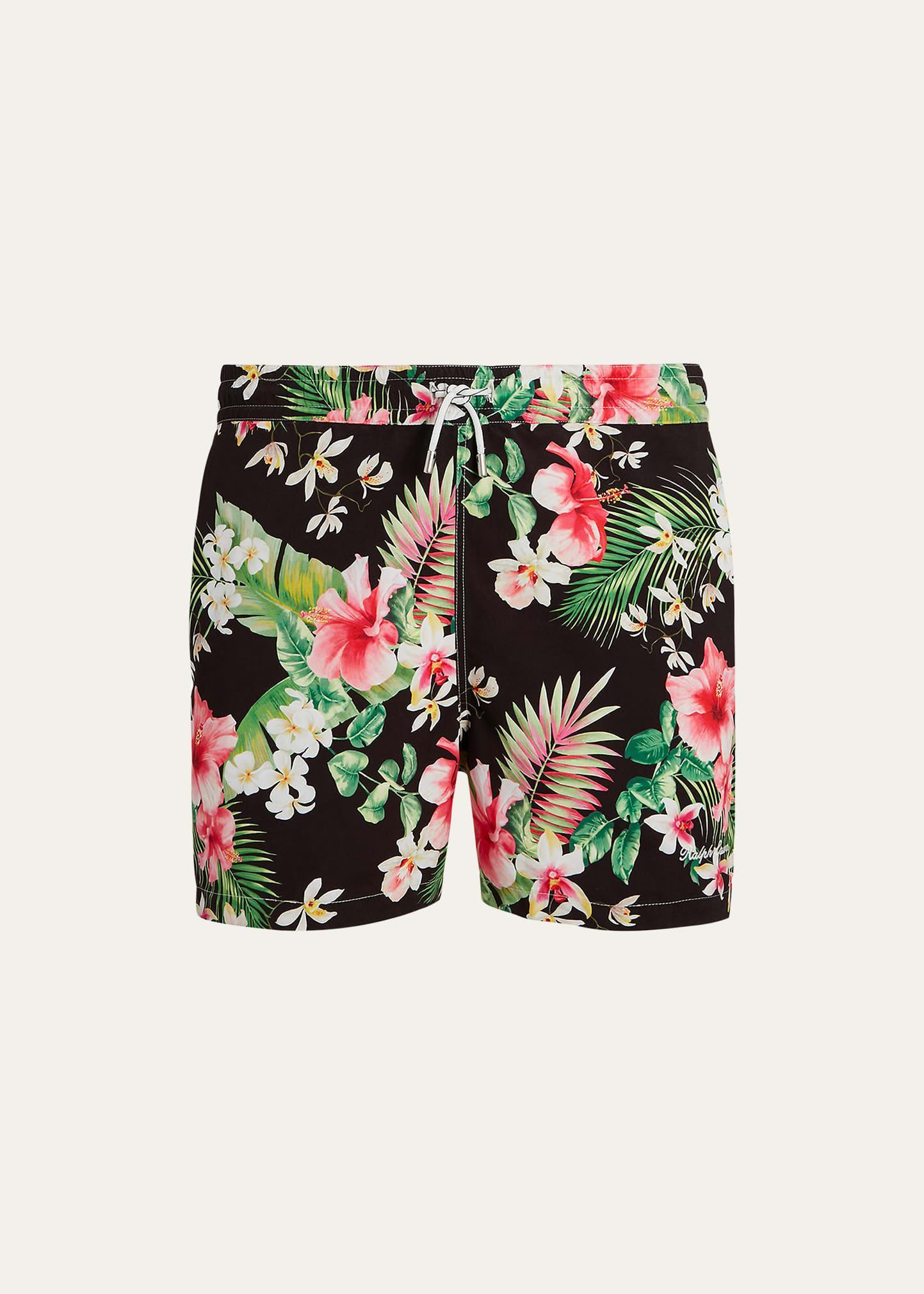 Mens Amalfi Floral Swim Trunks Product Image