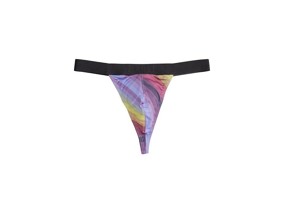 2(X)IST Sliq Classic Thong (Sunset Stripe) Men's Underwear Product Image