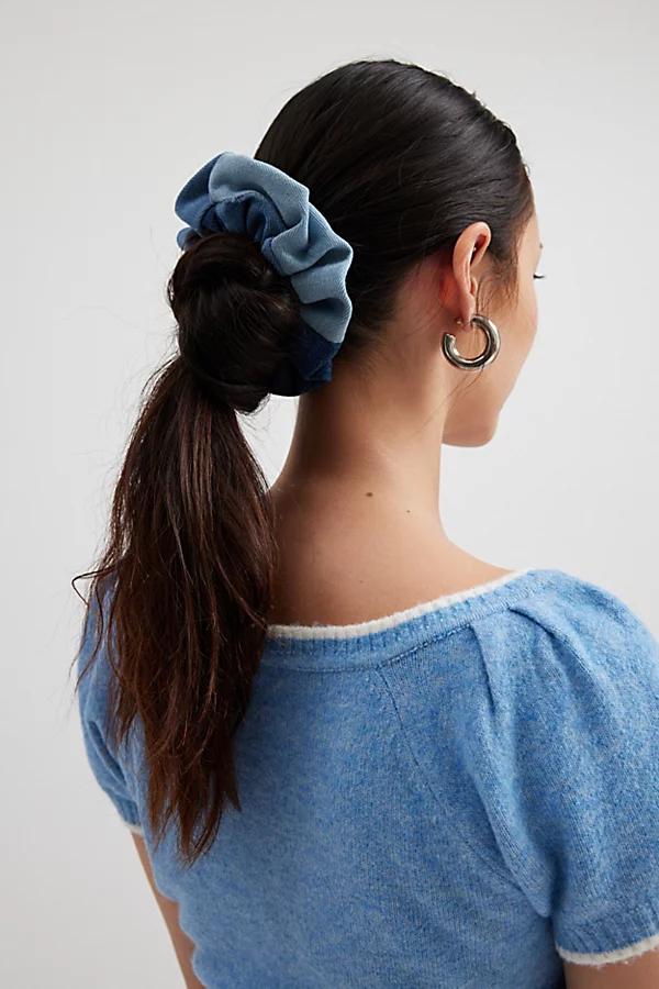 Patchwork Denim Scrunchie Womens at Urban Outfitters Product Image