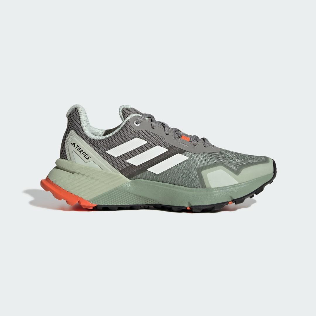 adidas Terrex Soulstride Trail Running Shoes Silver Green 6 Womens Product Image