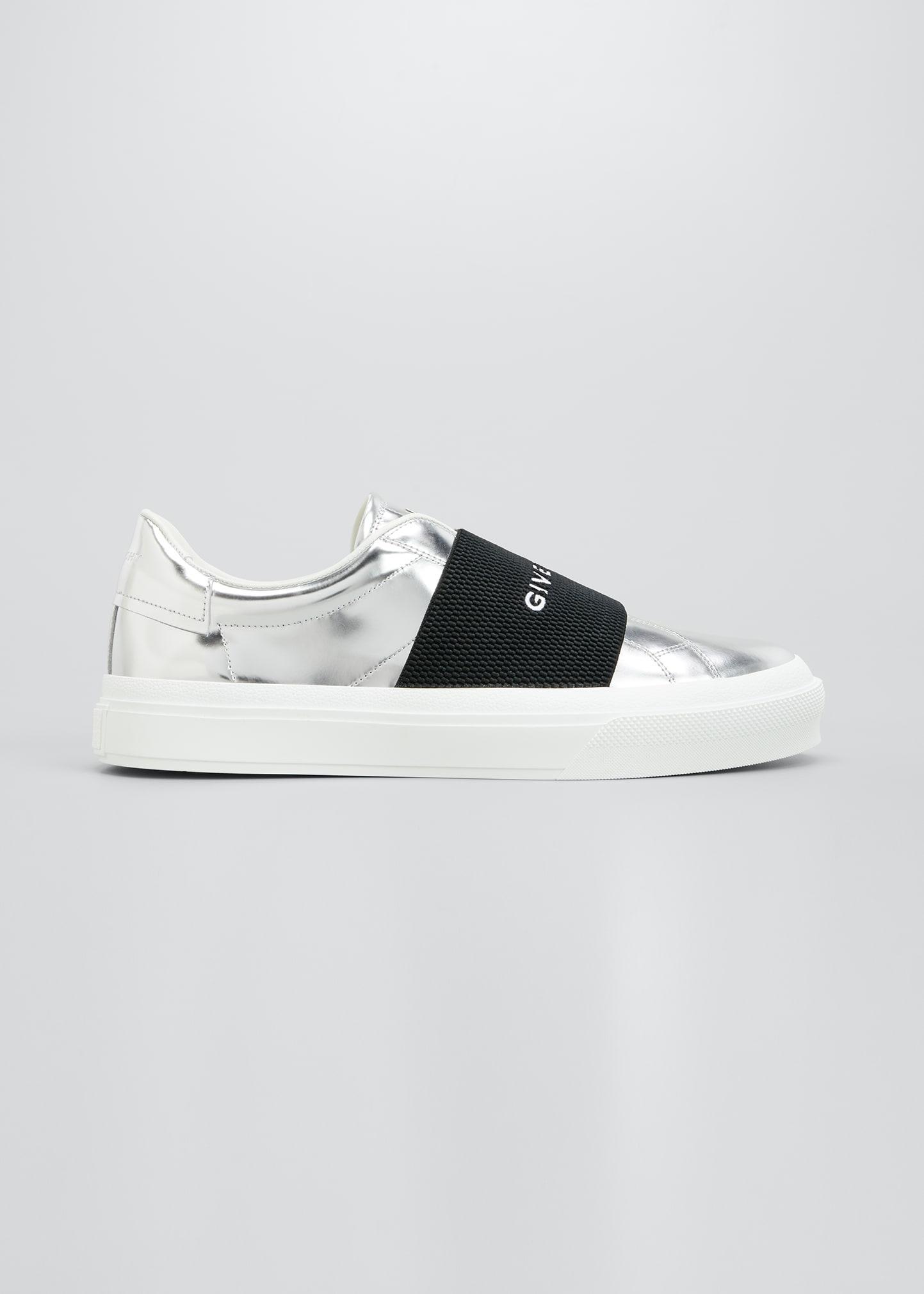 Mens City Court Metallic Elastic Low-Top Sneakers Product Image