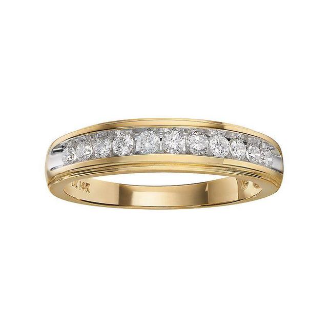 Love Always 14k Gold Two-Tone 3/8-ct. T.W. Diamond Wedding Band, Womens Product Image