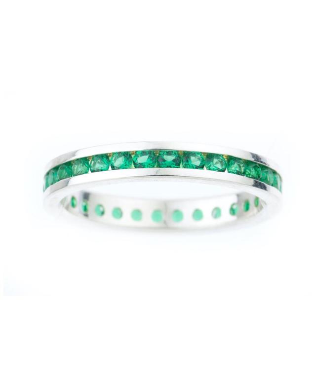 Channel-set Gemstone Ring in Sterling Silver Product Image