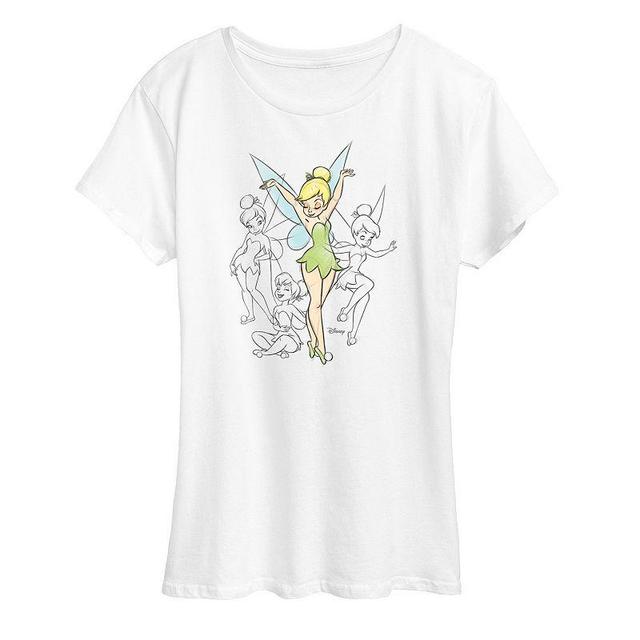 Disneys Tinker Womens Bell Sketches Graphic Tee, Girls Product Image