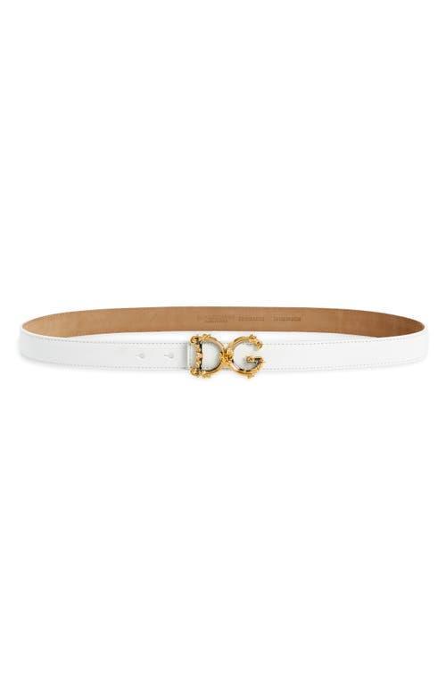 Dolce & Gabbana DG Baroque Buckle Leather Belt Product Image