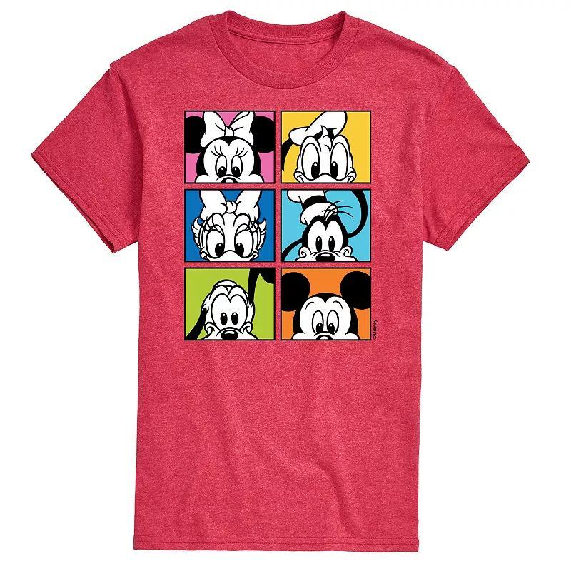 Disneys Mickey Mouse Mens Friends Grid Graphic Tee Product Image