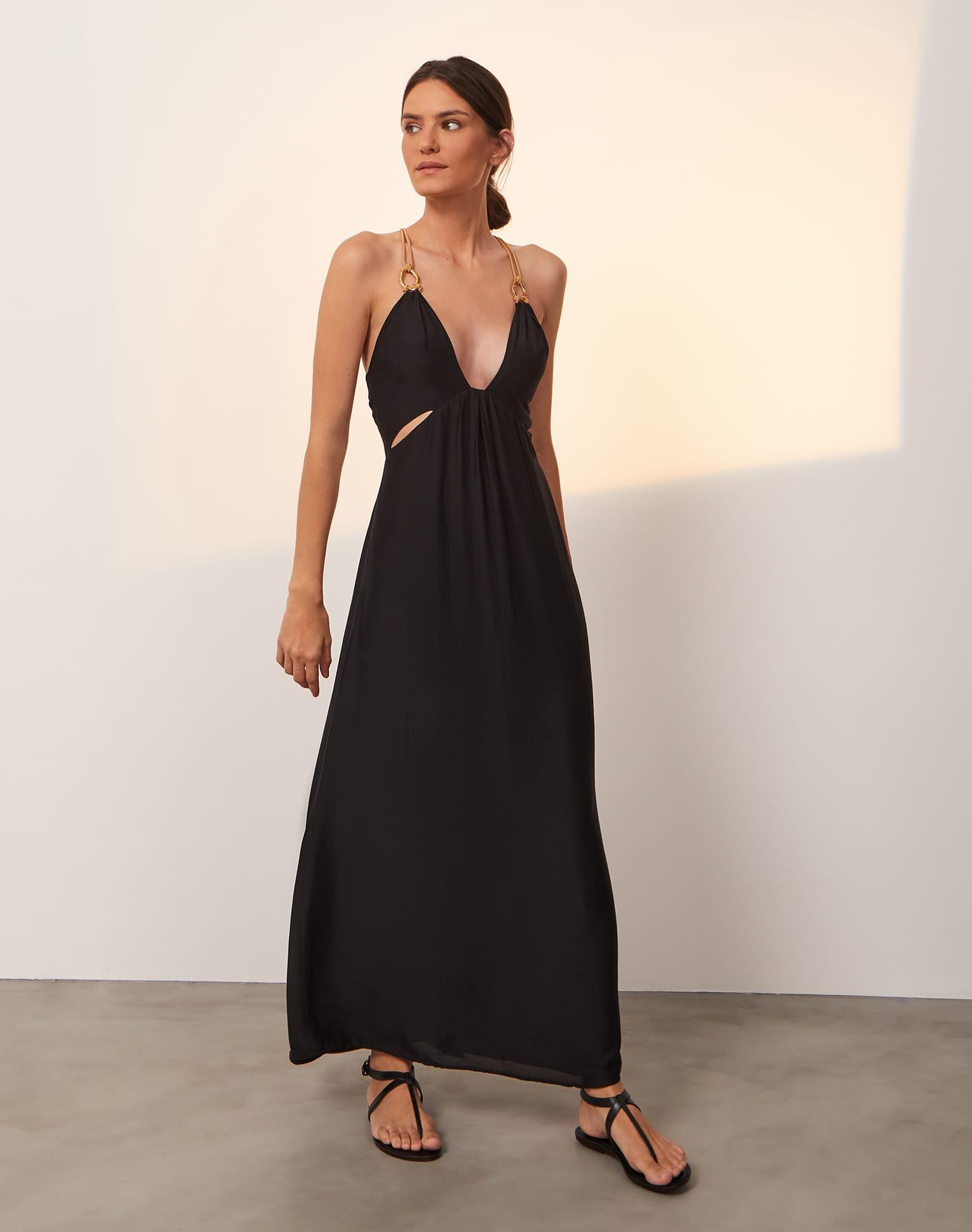 Angie Long Dress - Black Product Image