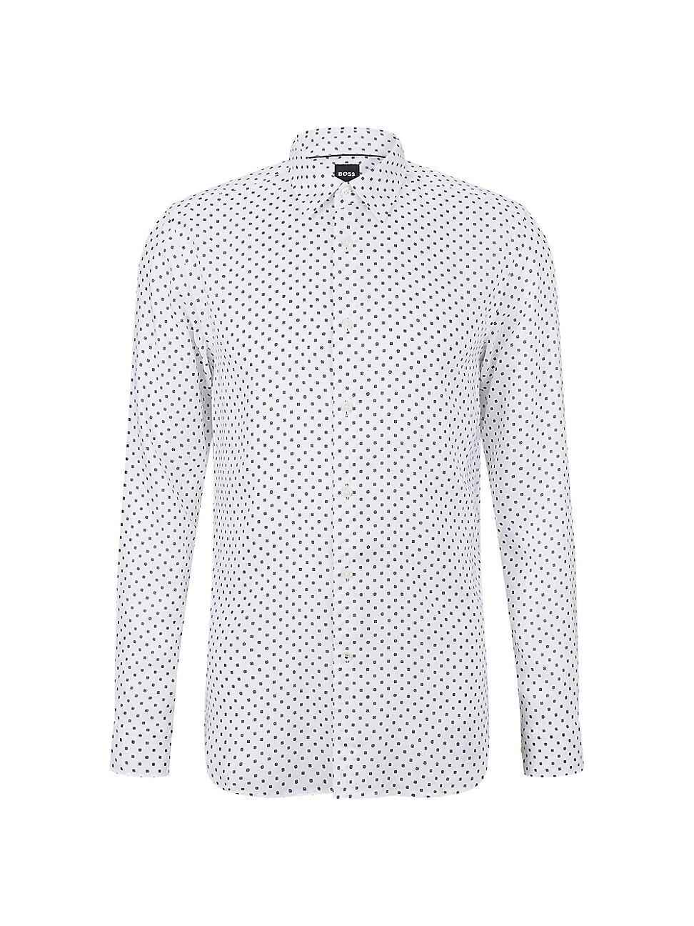 Mens Slim-fit shirt with all-over print Product Image