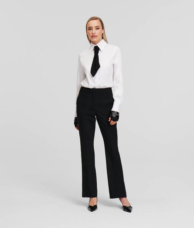 FAUX-LEATHER PANELED PANTS Product Image