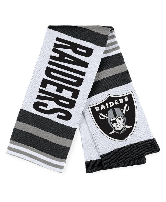 Womens Wear by Erin Andrews Las Vegas Raiders Jacquard Striped Scarf - White Product Image