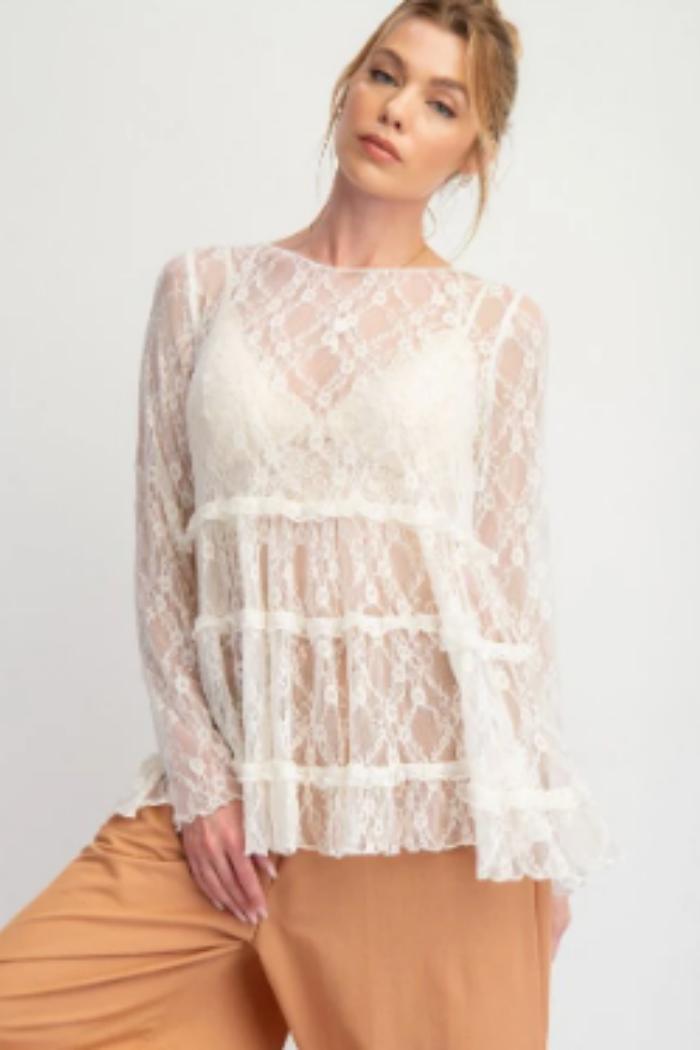 Lace Ruffle Top product image