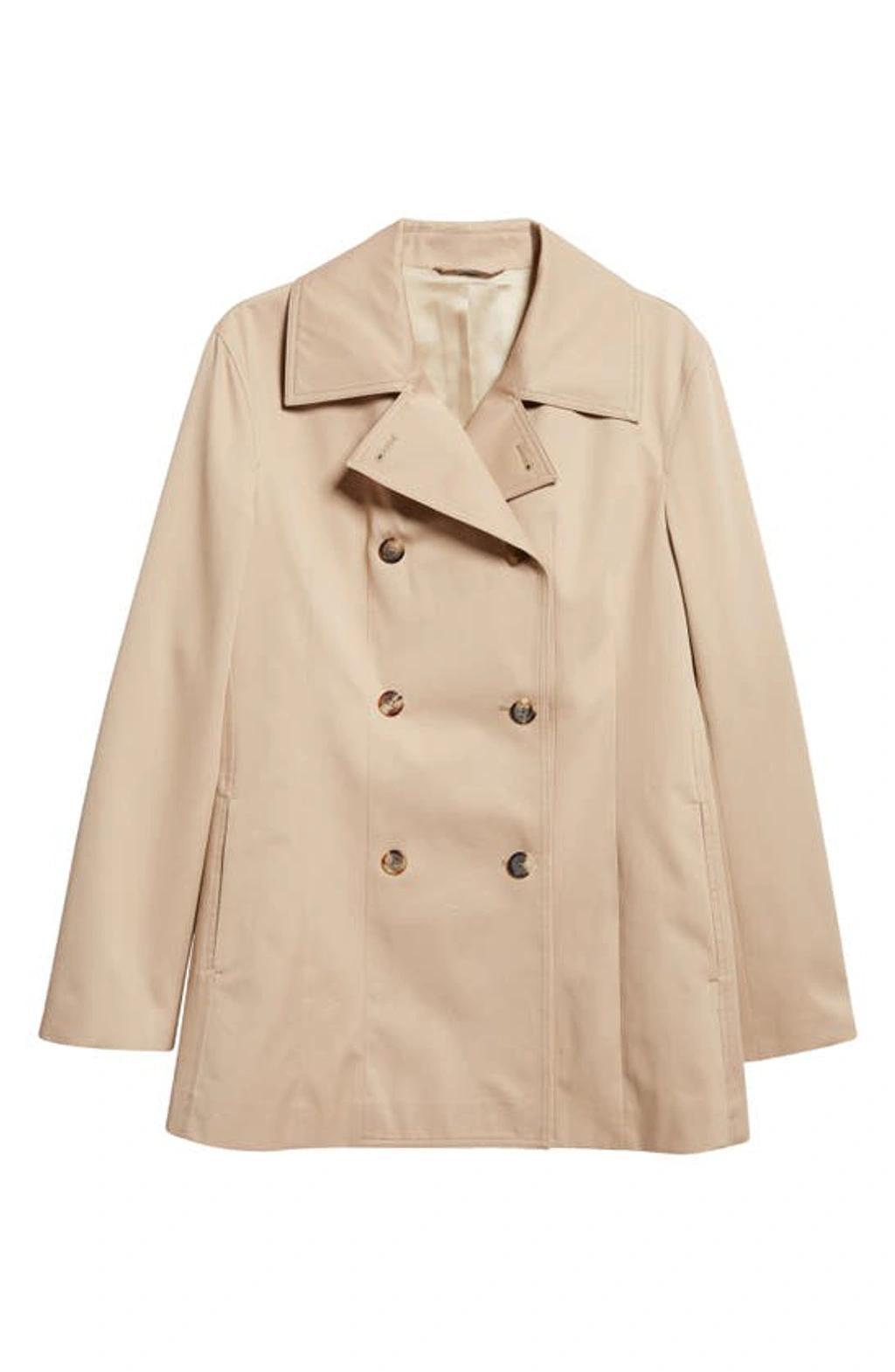 TOTÊME Structured Double-breasted Waist Jacket In Beige Product Image