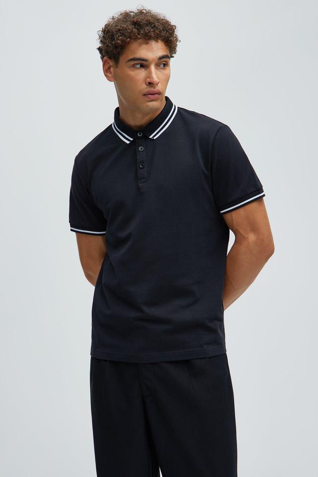 Wilson Short Sleeve Polo - Black Product Image