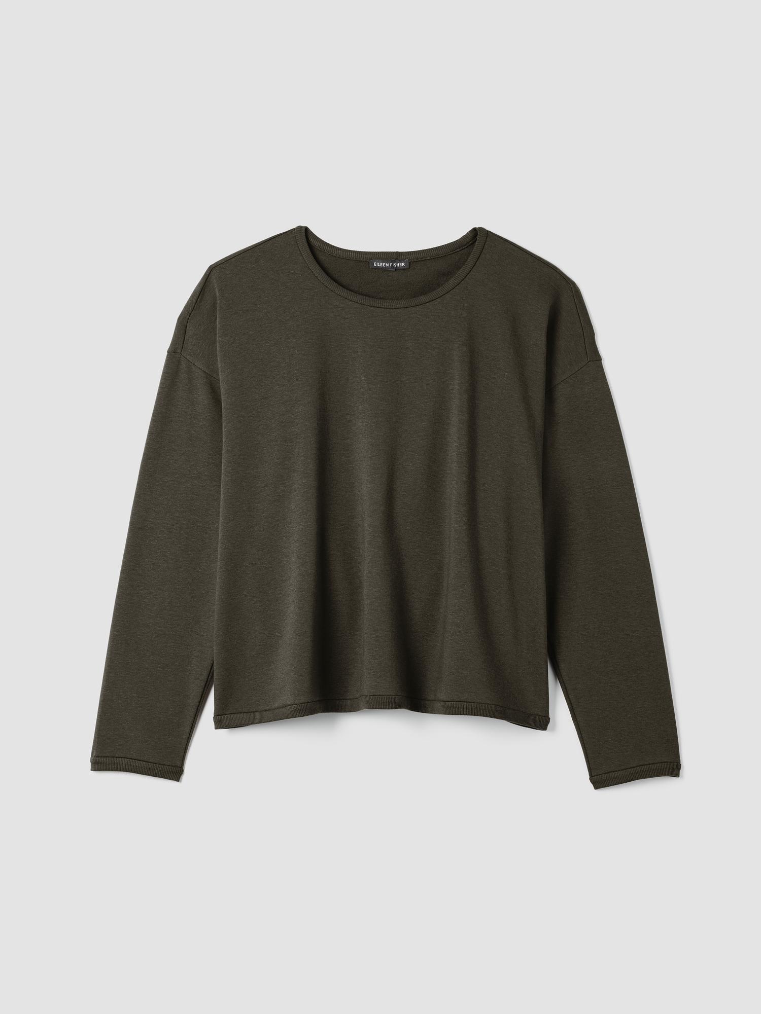 EILEEN FISHER Cozy Brushed Terry Hug Box-Topfemale Product Image