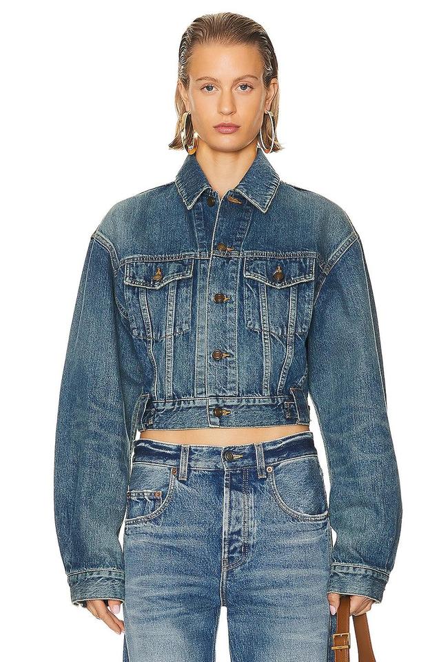 Saint Laurent 80s Denim Jacket in Blue Product Image