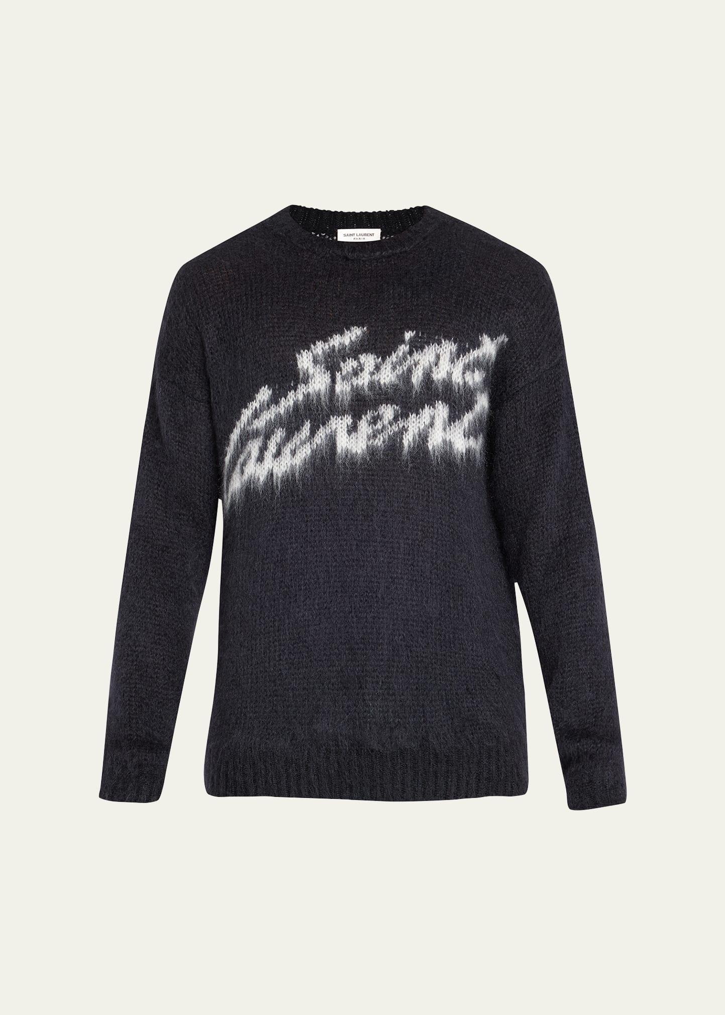 Saint Laurent Signature Mohair Blend Crewneck Sweater product image