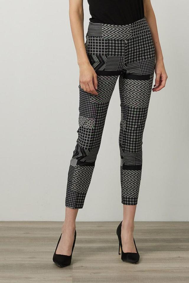 Mix Media Grey Print Ankle Pant Product Image