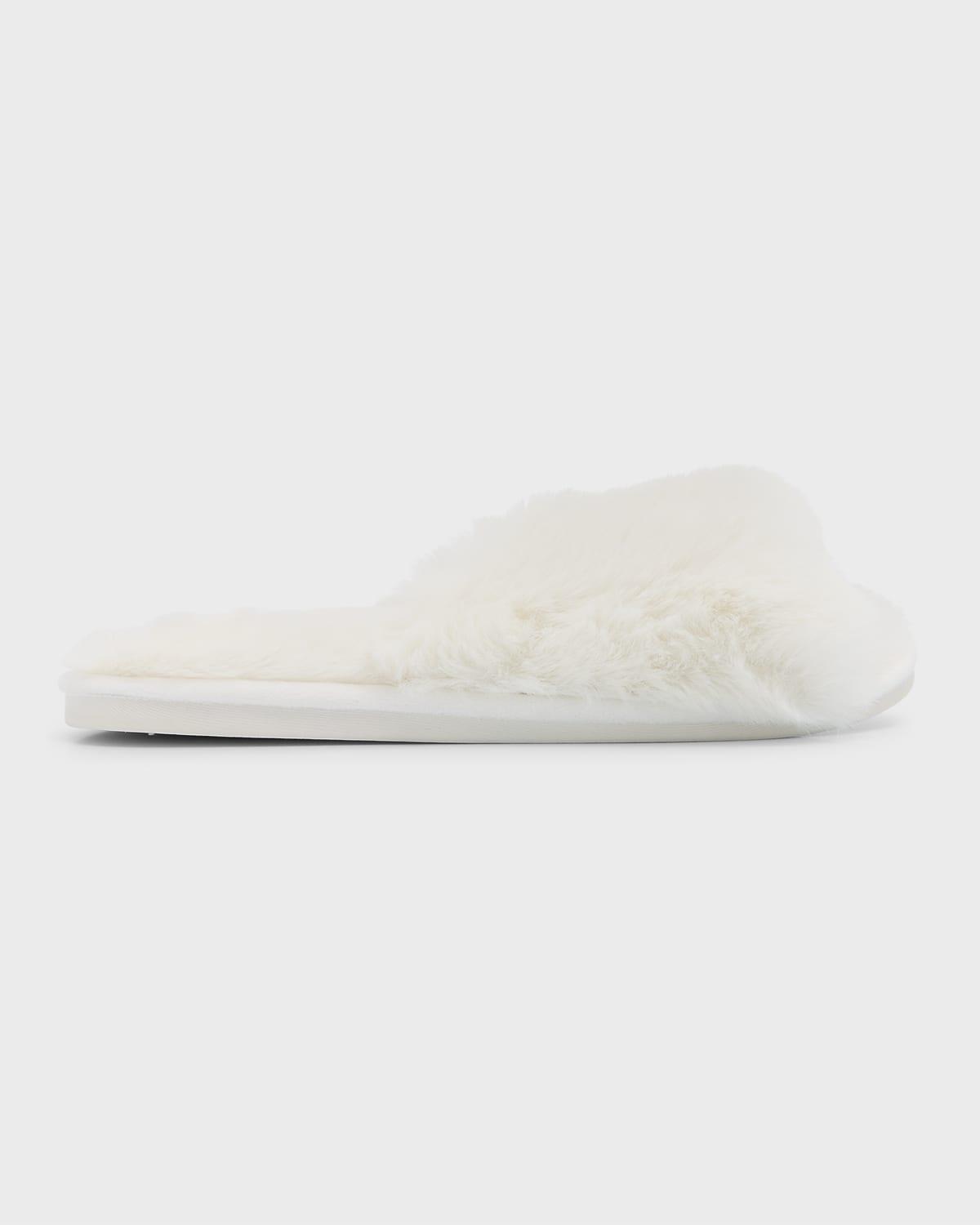 Womens Crisscross Plush Slippers Product Image