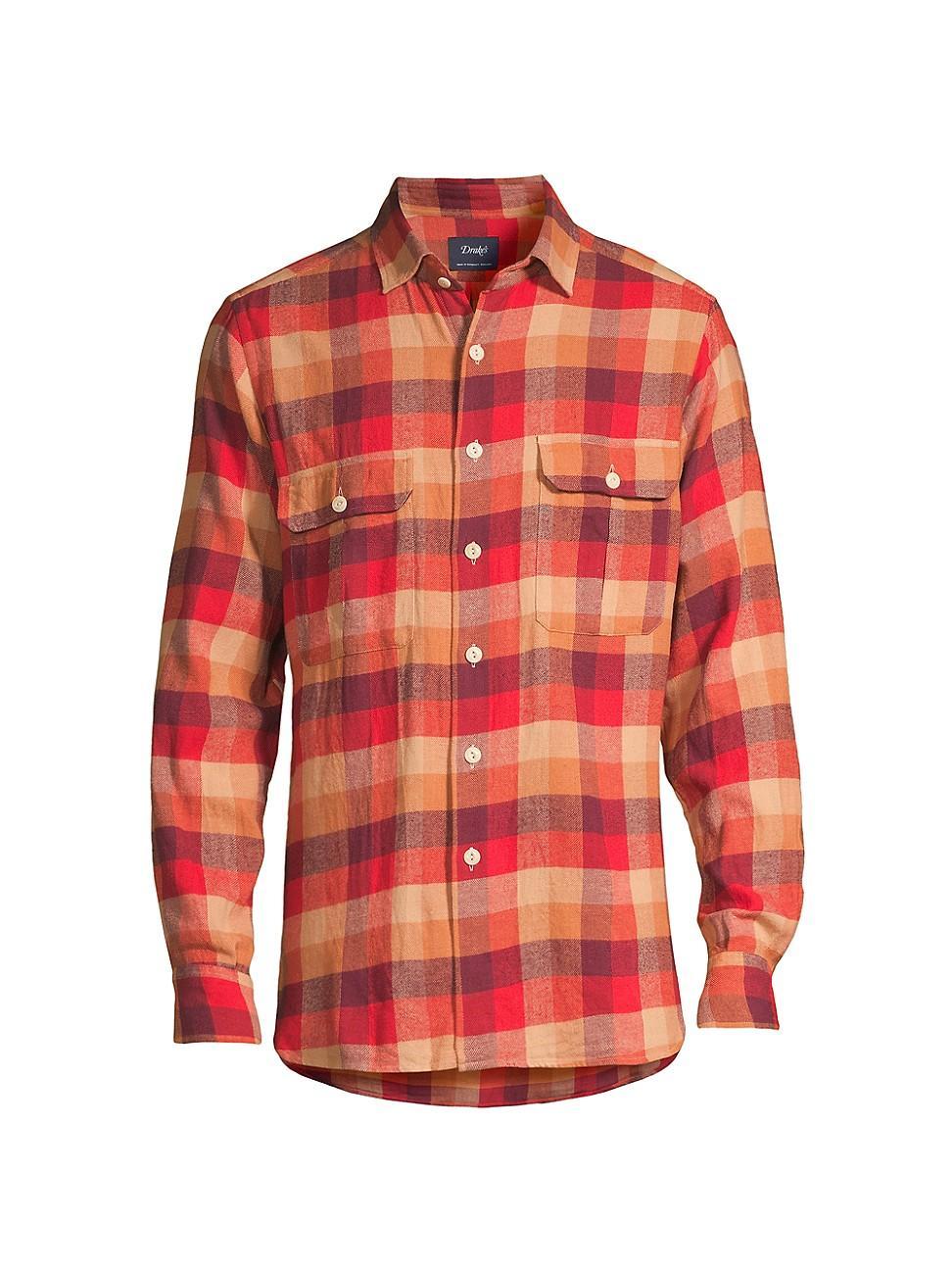 Mens Madras Plaid Work Shirt Product Image