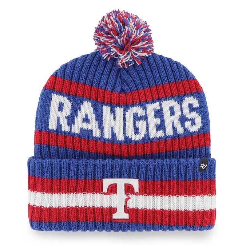 Mens 47 Royal Texas Rangers Bering Cuffed Knit Hat with Pom Product Image