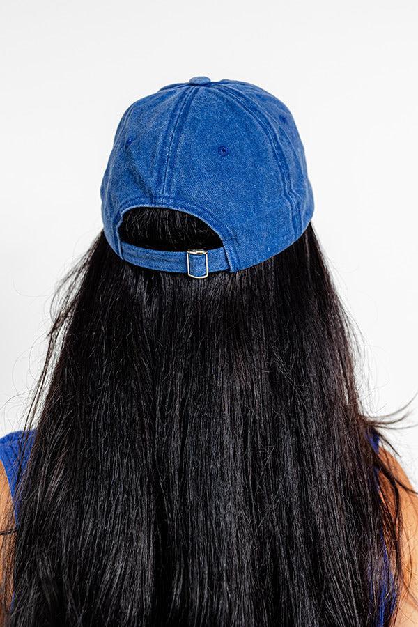 Los Angeles Embroidered Baseball Cap in Blue Product Image