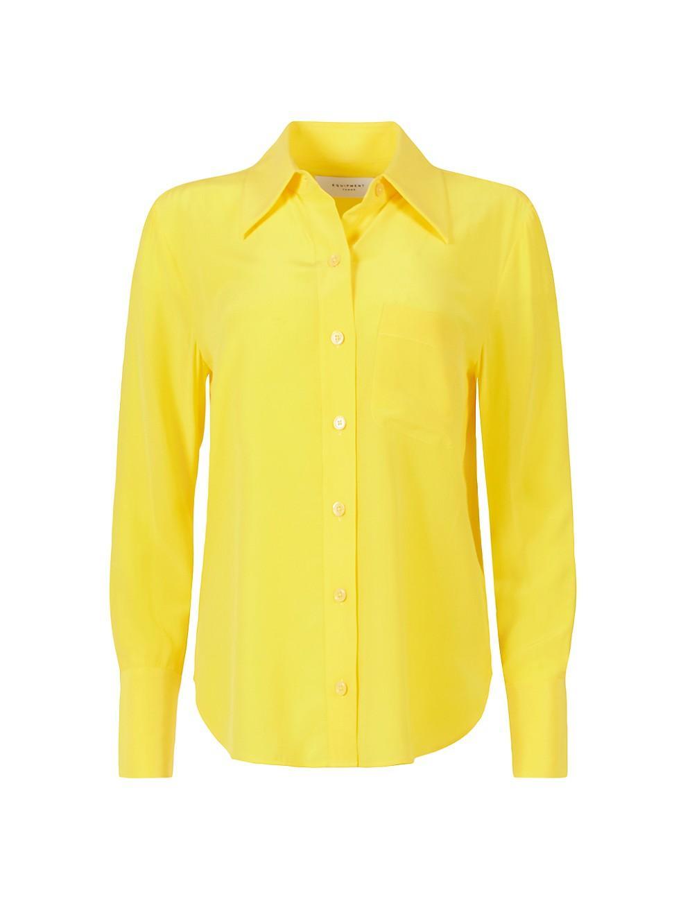 Womens Quinne Silk Buttoned Shirt Product Image