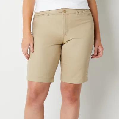 St. John's Bay Secretly Slender Womens Mid Rise Bermuda Short product image