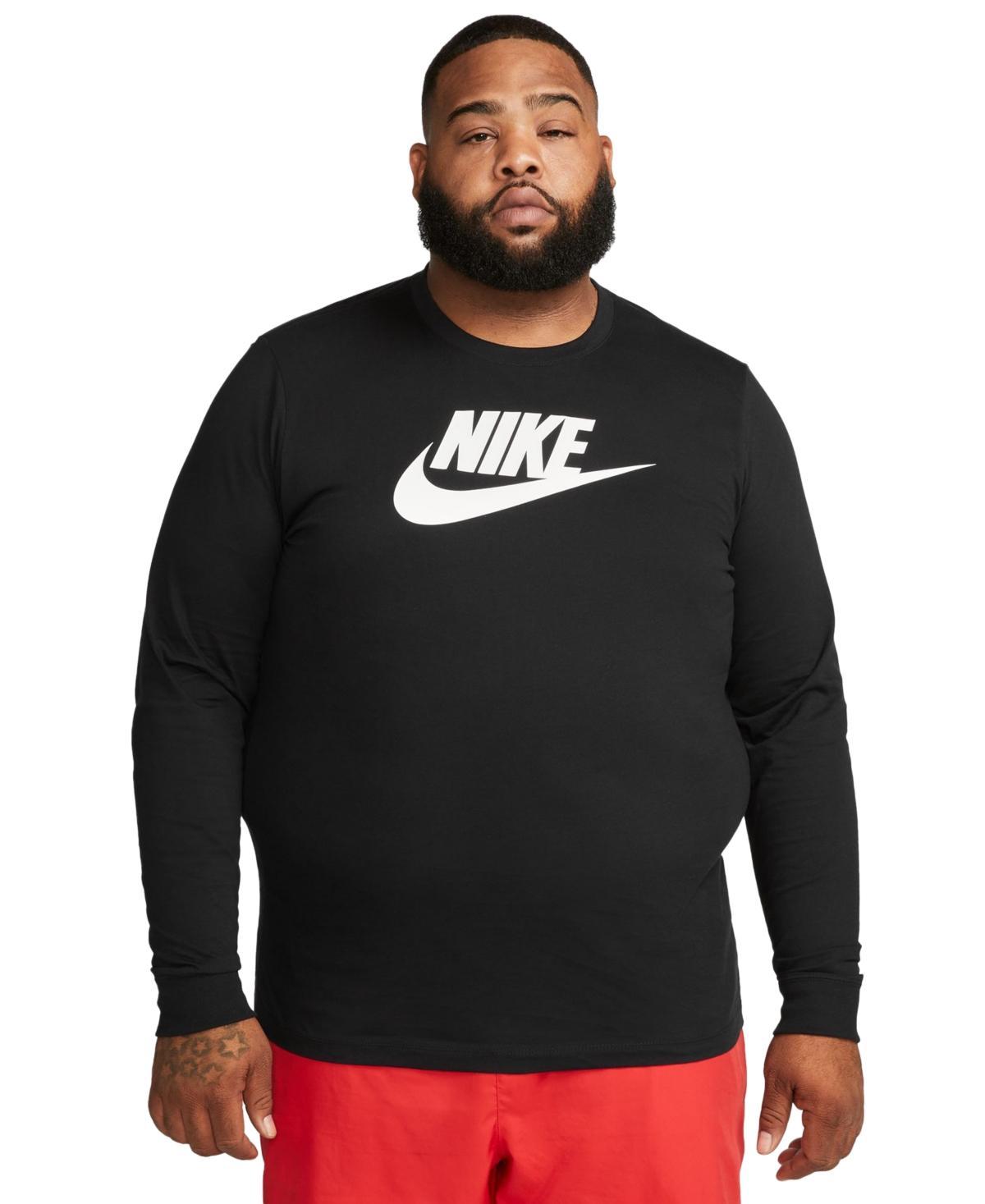 NIKE Men's Sportswear Long-sleeve Logo T-shirt In White Product Image