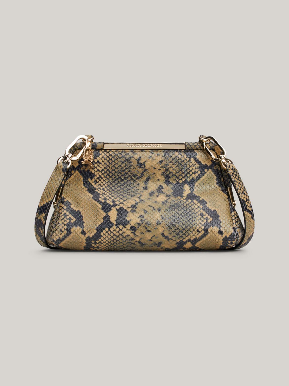 Tommy Hilfiger Women's Snake Print Leather Crossbody Bag Product Image