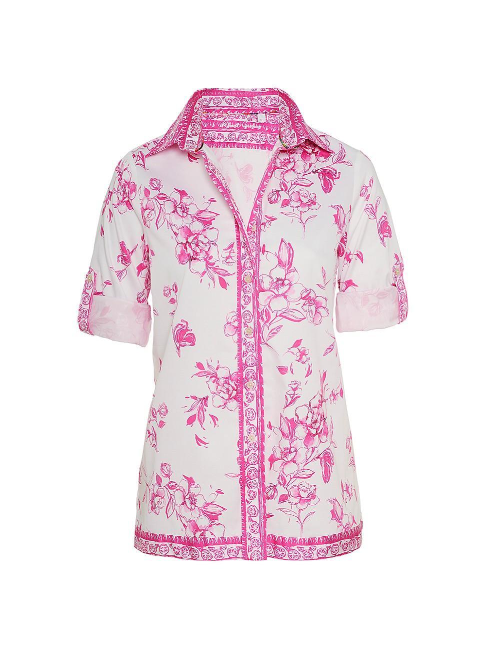 Womens Hadley Floral Stretch-Cotton Shirt Product Image