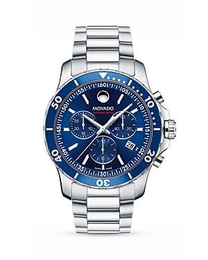 Men's Movado Series 800Â® Chronograph Watch with Blue Dial (Model: 2600141) Product Image