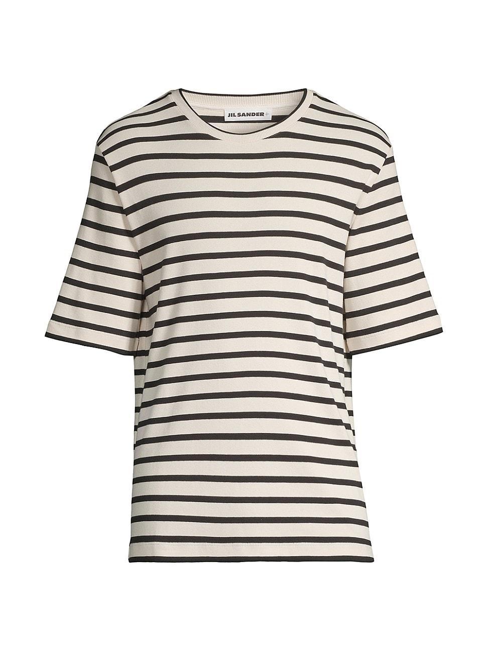 Mens Striped Cotton T-Shirt Product Image