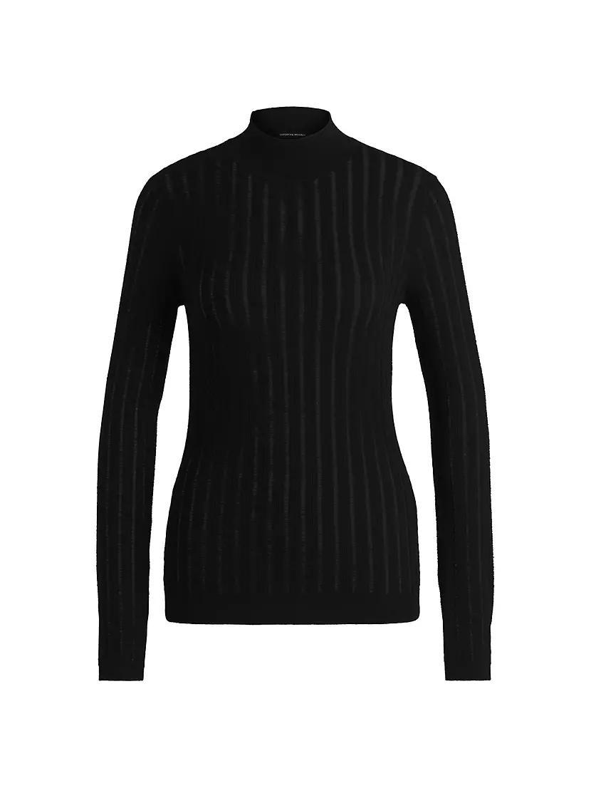 Wool Sweater with Structured Stripes product image