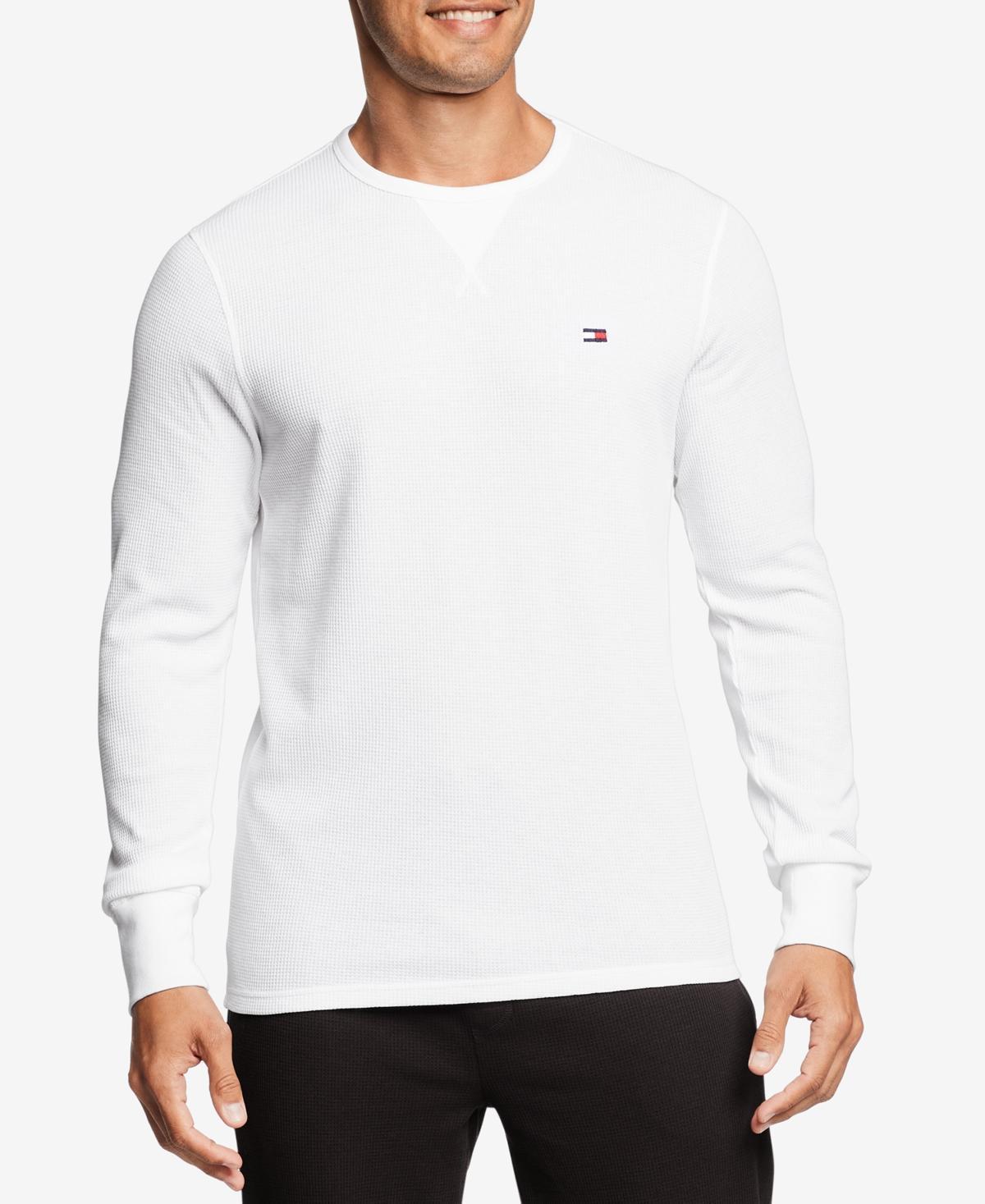 Tommy Hilfiger Mens Waffle-Knit Long-Sleeve Crewneck Top Product Image