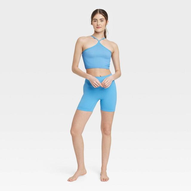 Womens Halter Brami - Colsie Blue XS Product Image