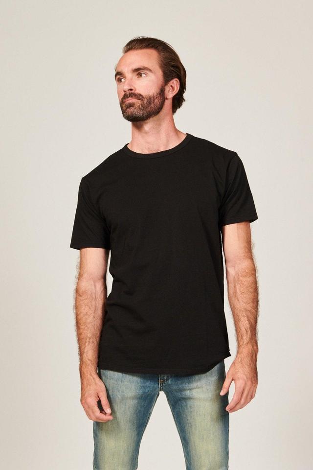 DIME CURVED HEM TEE | BLACK Product Image