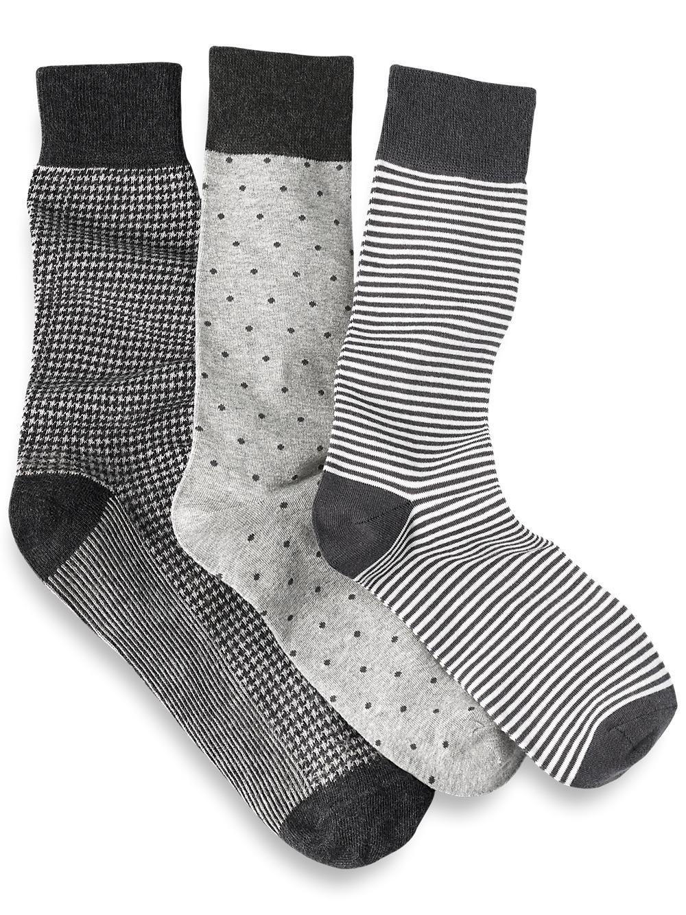 3 Pack Cotton Blend Sock - Grey Multi Product Image