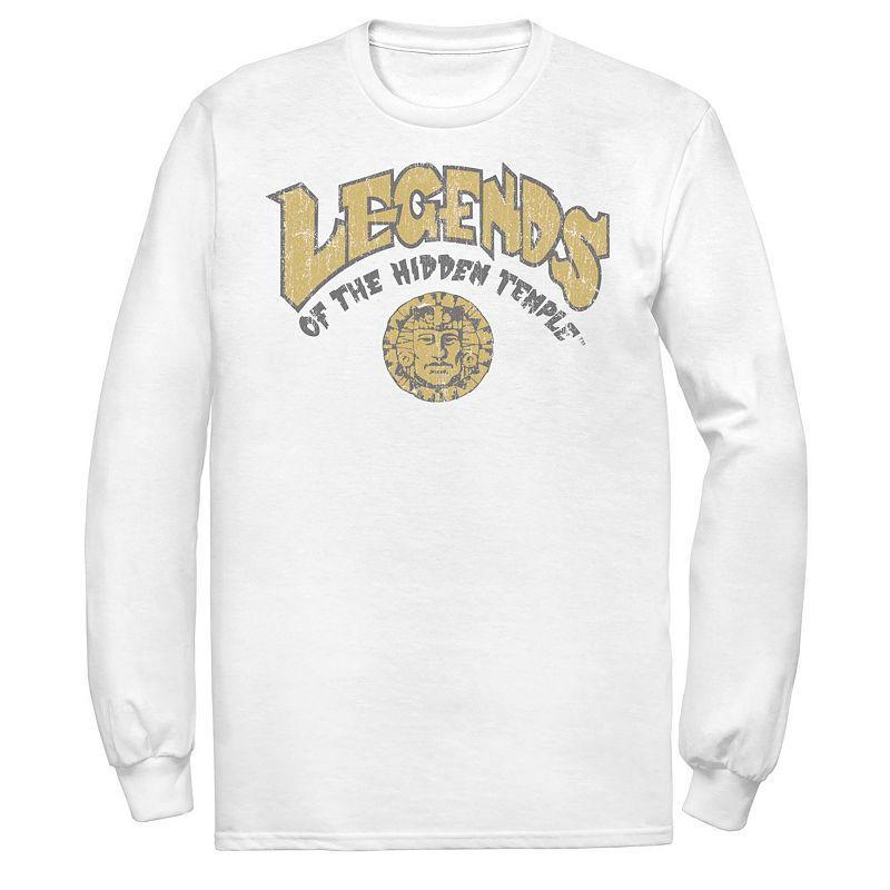 Mens Hidden Temple Distressed Logo Long Sleeve Tee Product Image