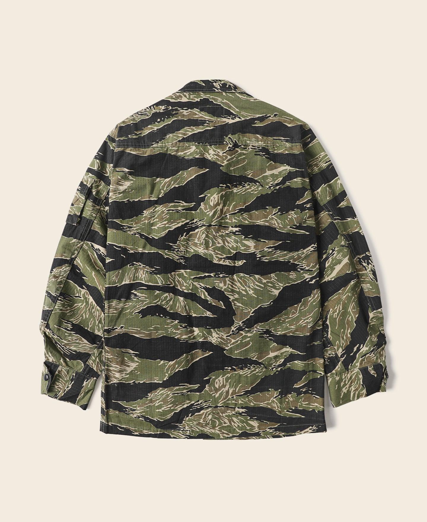 Tiger Stripe Camo Tropical Jungle Fatigue Jacket Product Image