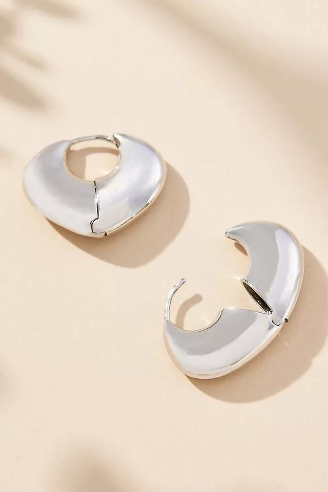 Wide Huggie Hoop Earrings Product Image