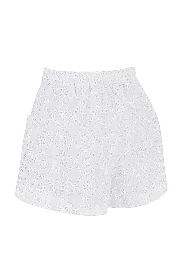 Mae White Broderie Anglaise Shorts Product Image