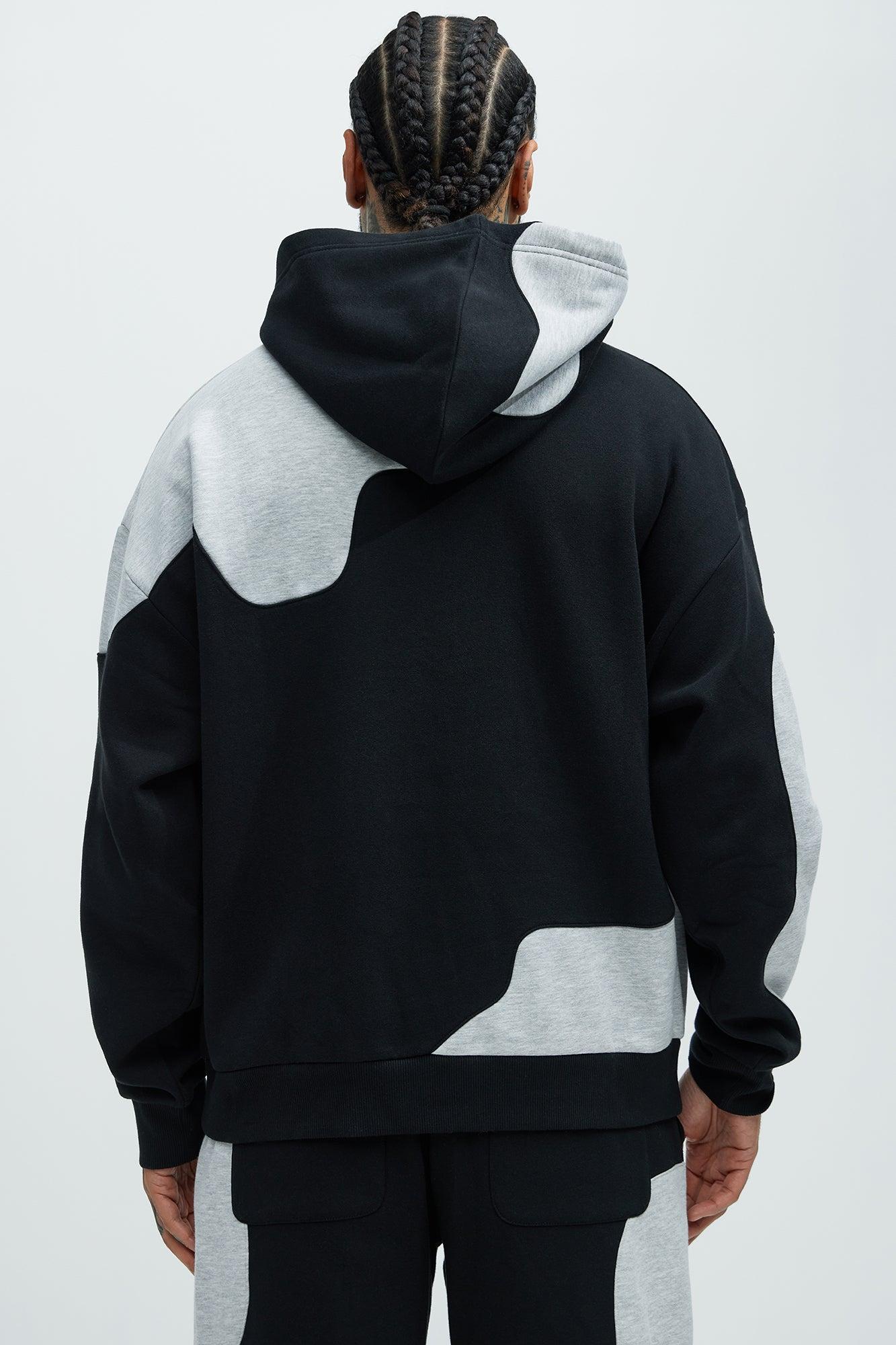 Tyson Opposite Forces Oversize Hoodie - Black/Grey Product Image