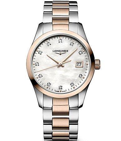 Longines Conquest Classic Diamond Index Bracelet Watch, 34mm Product Image