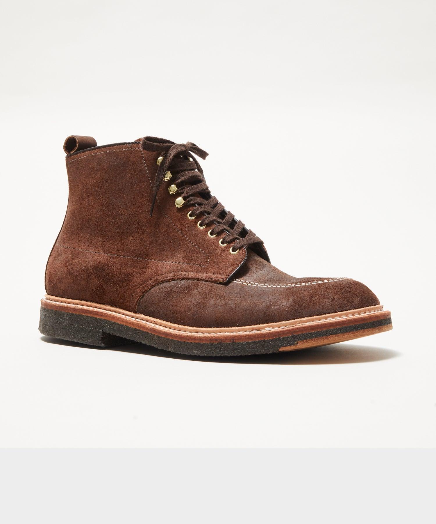 Todd Snyder x Alden Indy Boot in Tobacco Reverse Chamois Leather Product Image