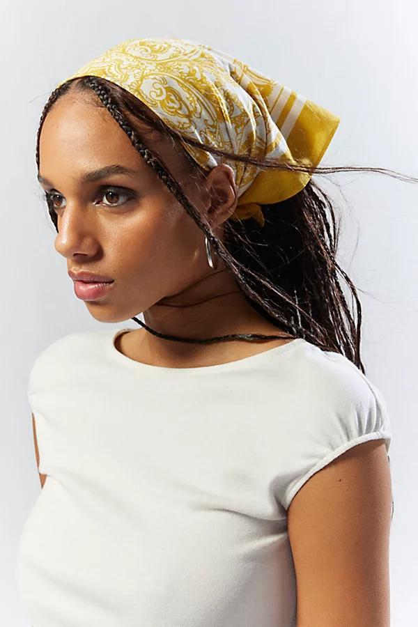 Mustard Printed Bandana Womens at Urban Outfitters Product Image