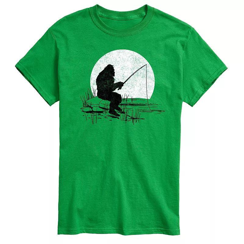 Mens Sasquatch Fishing Graphic Tee Product Image