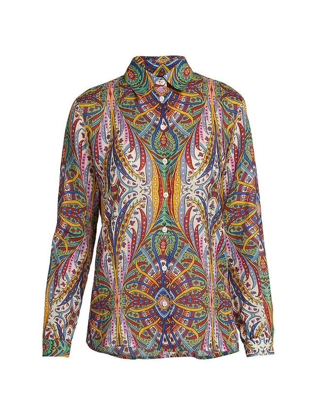 Womens Kaleidoscope Cotton Shirt Product Image