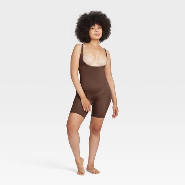 ASSETS by SPANX Womens Remarkable Results All-In-One Body Slimmer - Chestnut Brown L Product Image