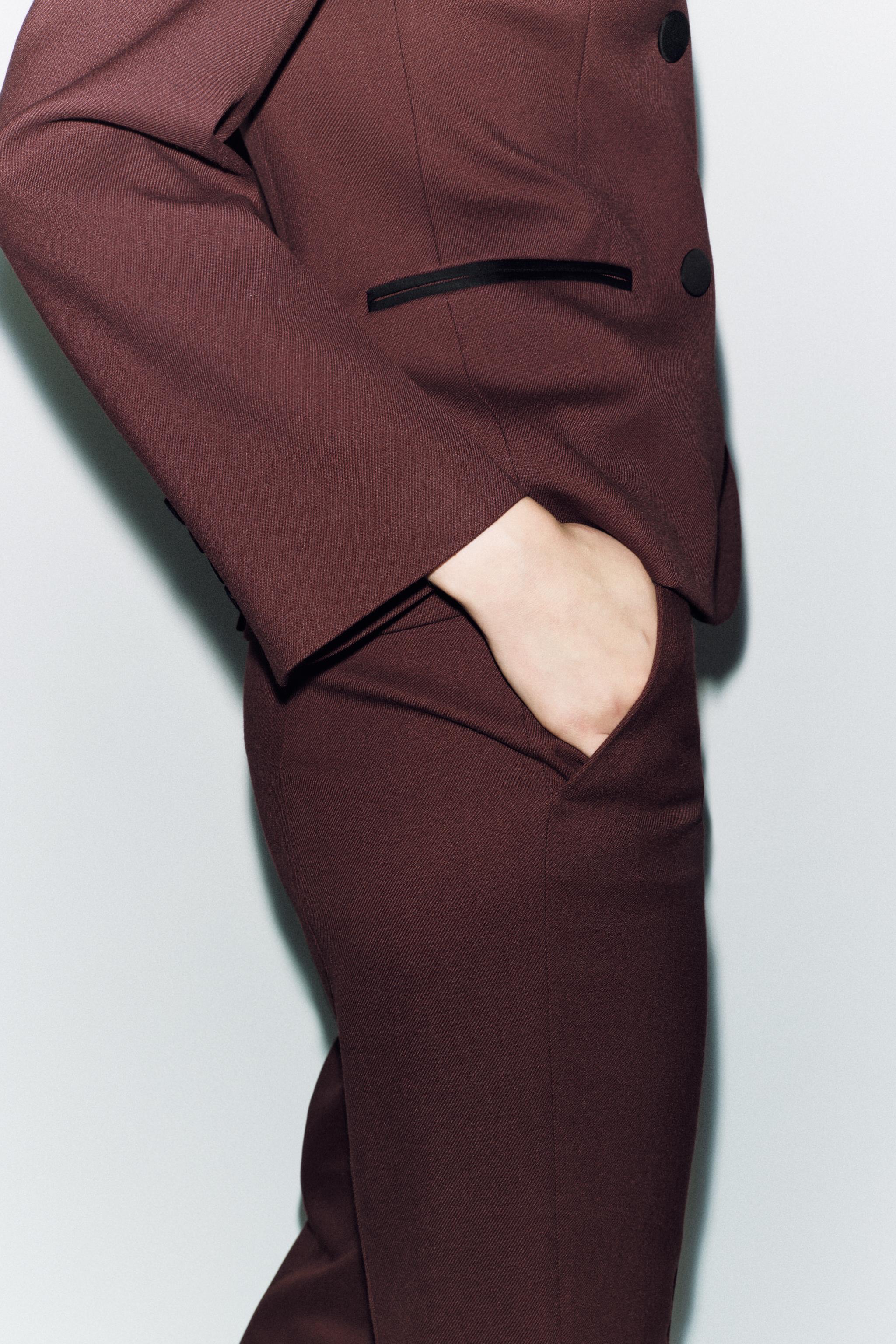 FLARED SEAMED PANTS ZW COLLECTION PANTS Product Image